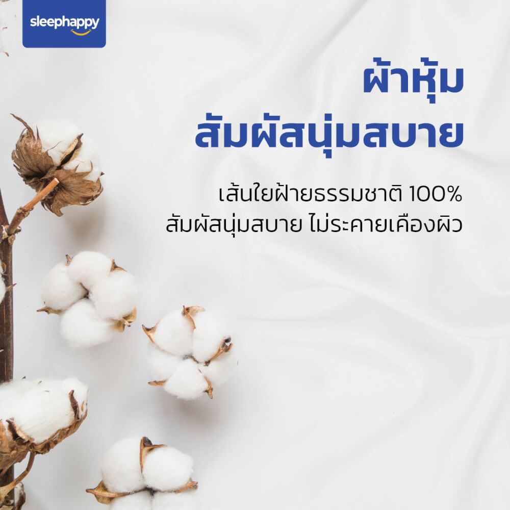 หมอนหนุน SLEEPHAPPY POLYESTER PILLOW 800 กรัม